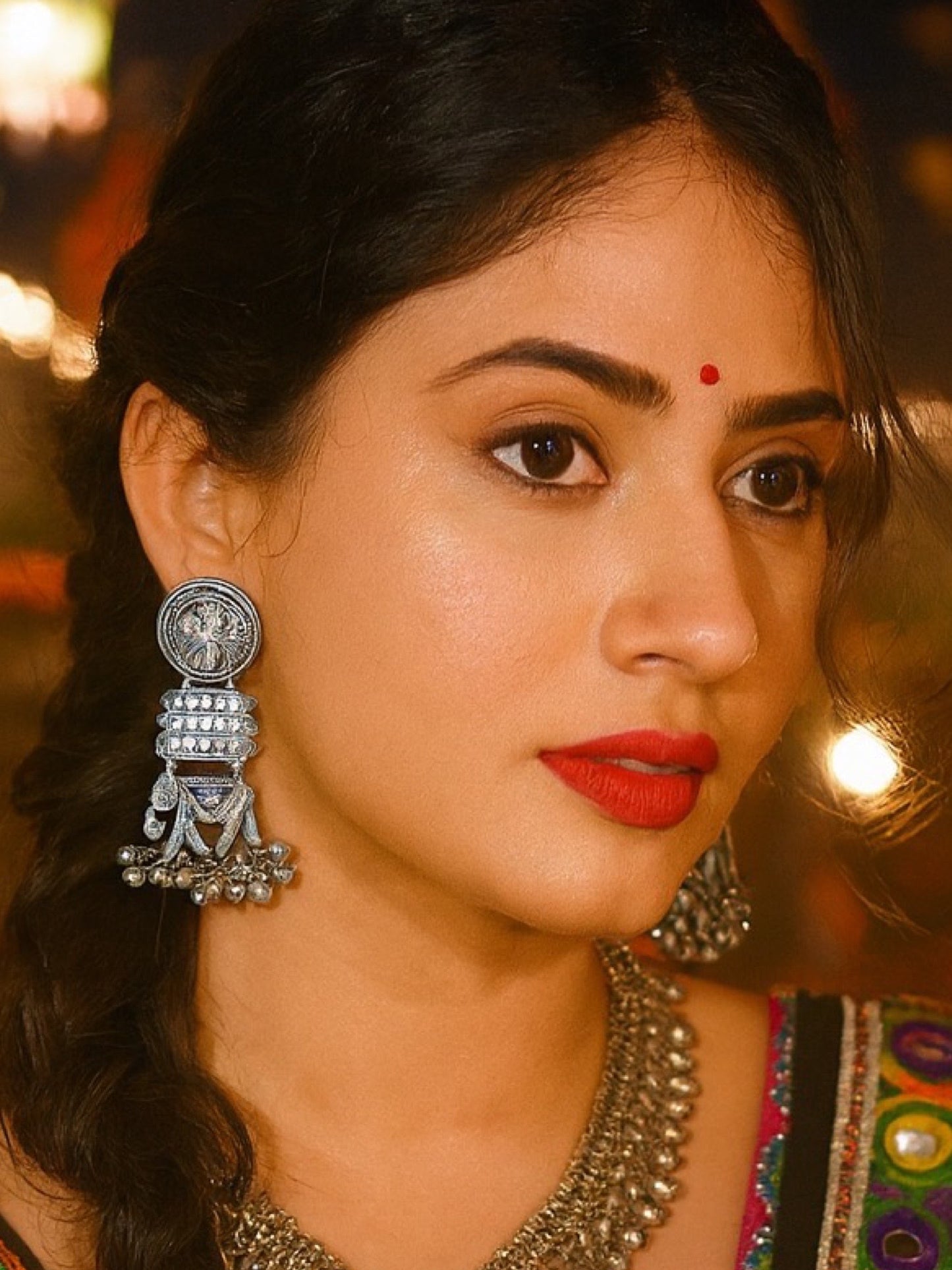 Stud/Drop Earrings Elephant Design With Ghungroo