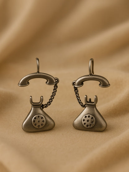 Stud Afghani Jhumka Earrings Telephone Ear cuff Designs