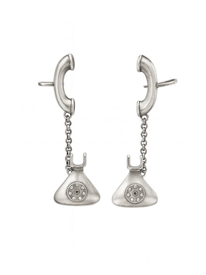 Stud Afghani Jhumka Earrings Telephone Ear cuff Designs