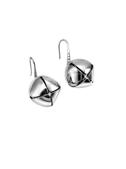 Silver Bell Design Drop Earrings for Women