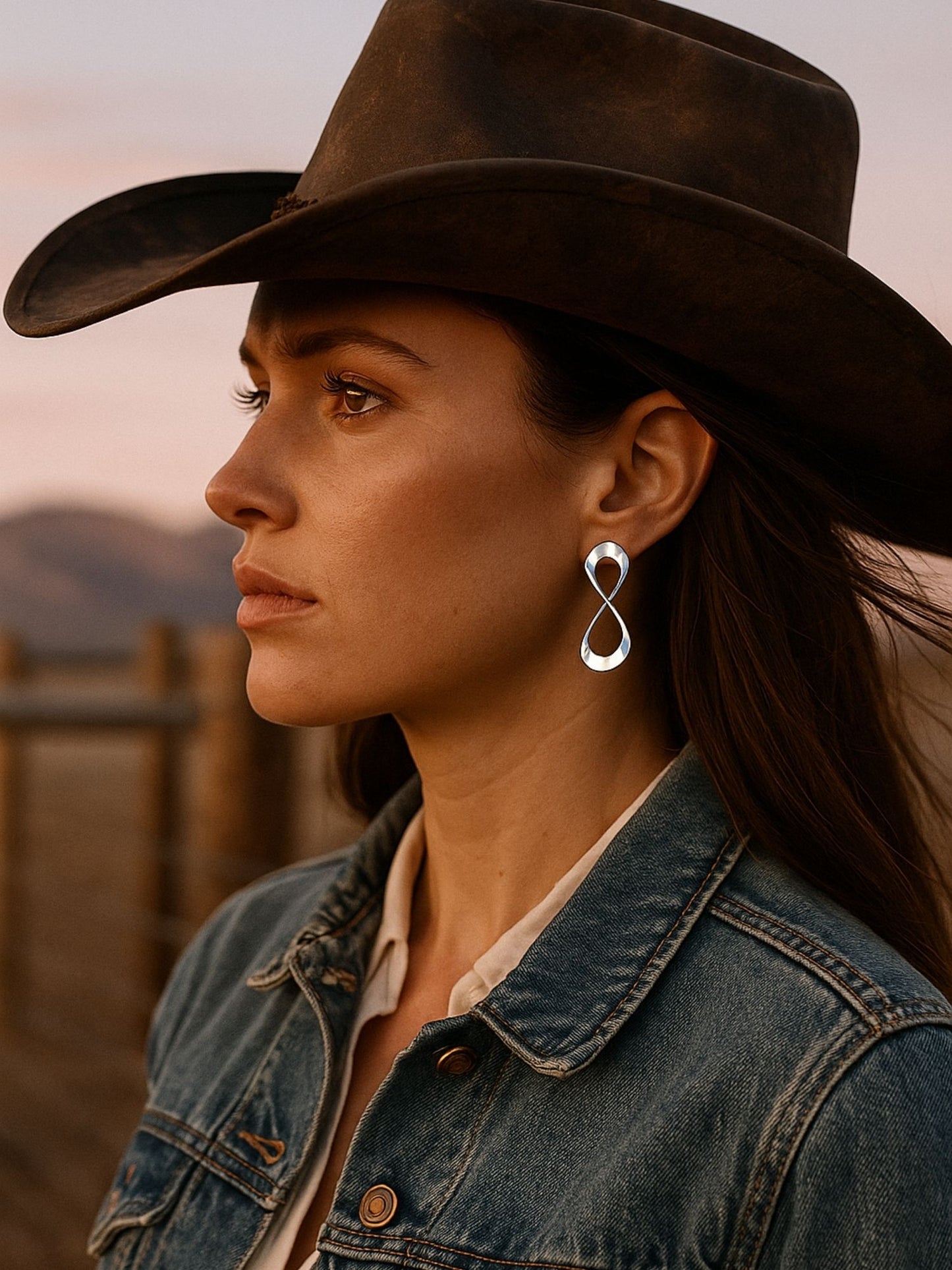 Infinity Twist Silver Earrings for Women