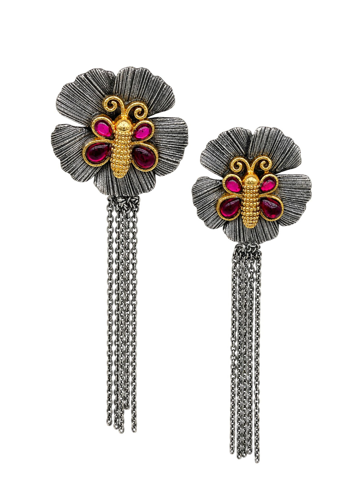 Oxidized Butterfly Earrings for Navaratri