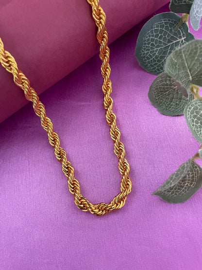 Rope Design Chain Short Necklace