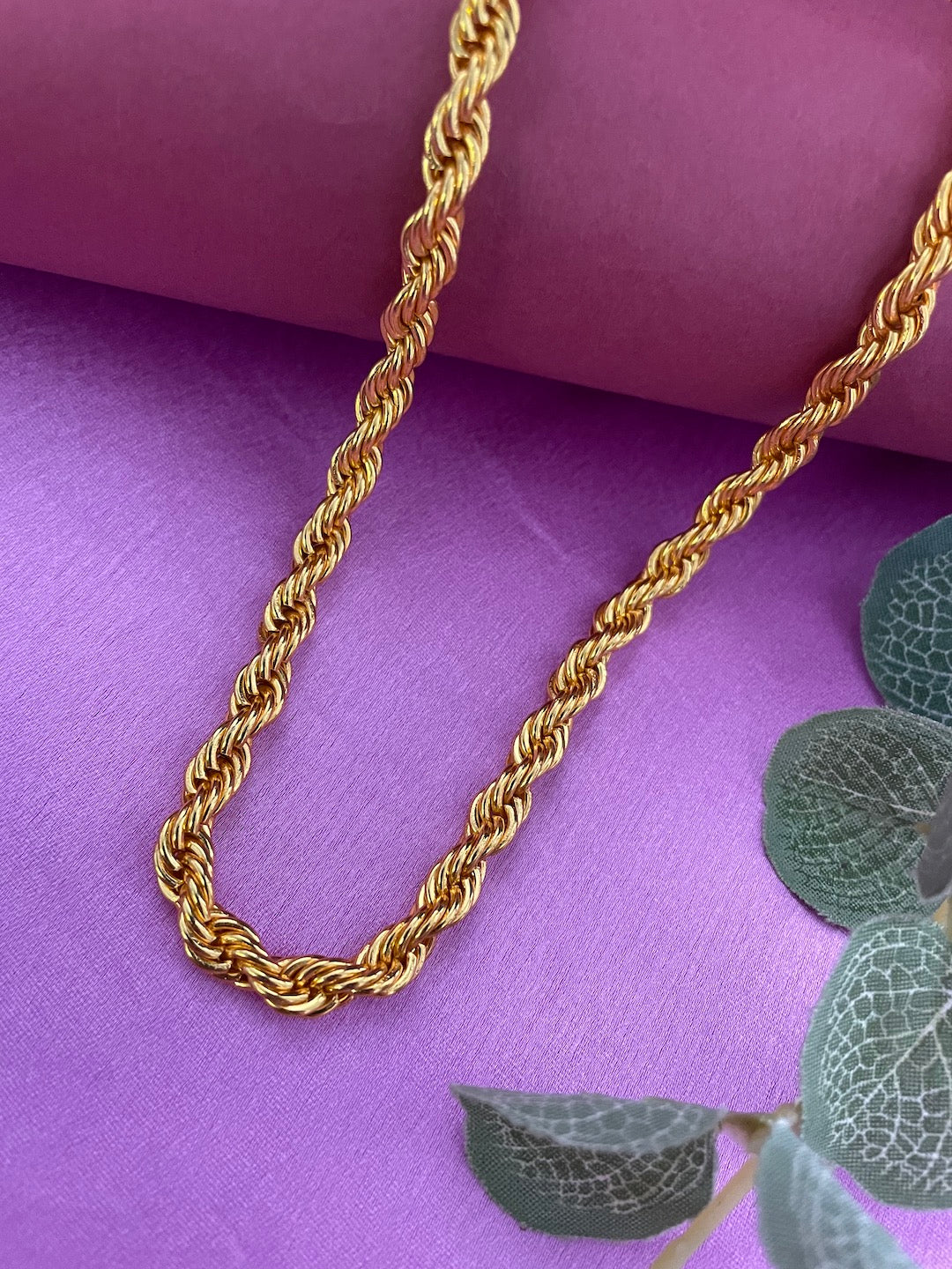 Rope Design Chain Short Necklace