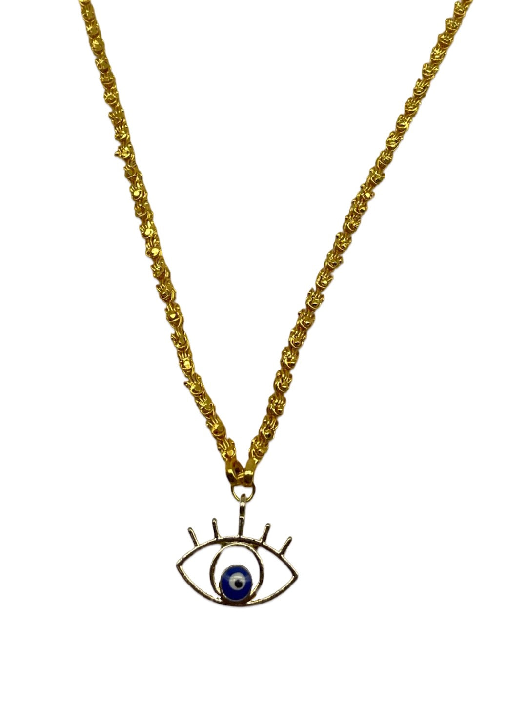 Evil Eye Pendant Chain long Necklace