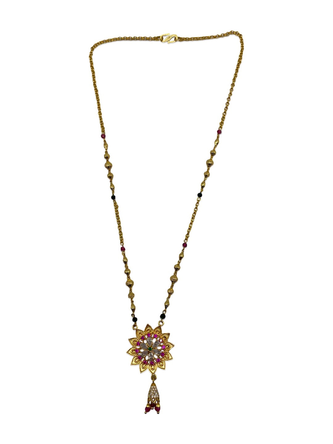 AD Flower Pendant Design Short Necklace