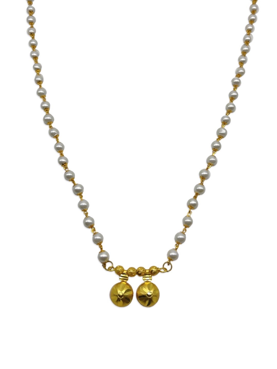 Two Vati With Pearl Mala/Chain Necklace