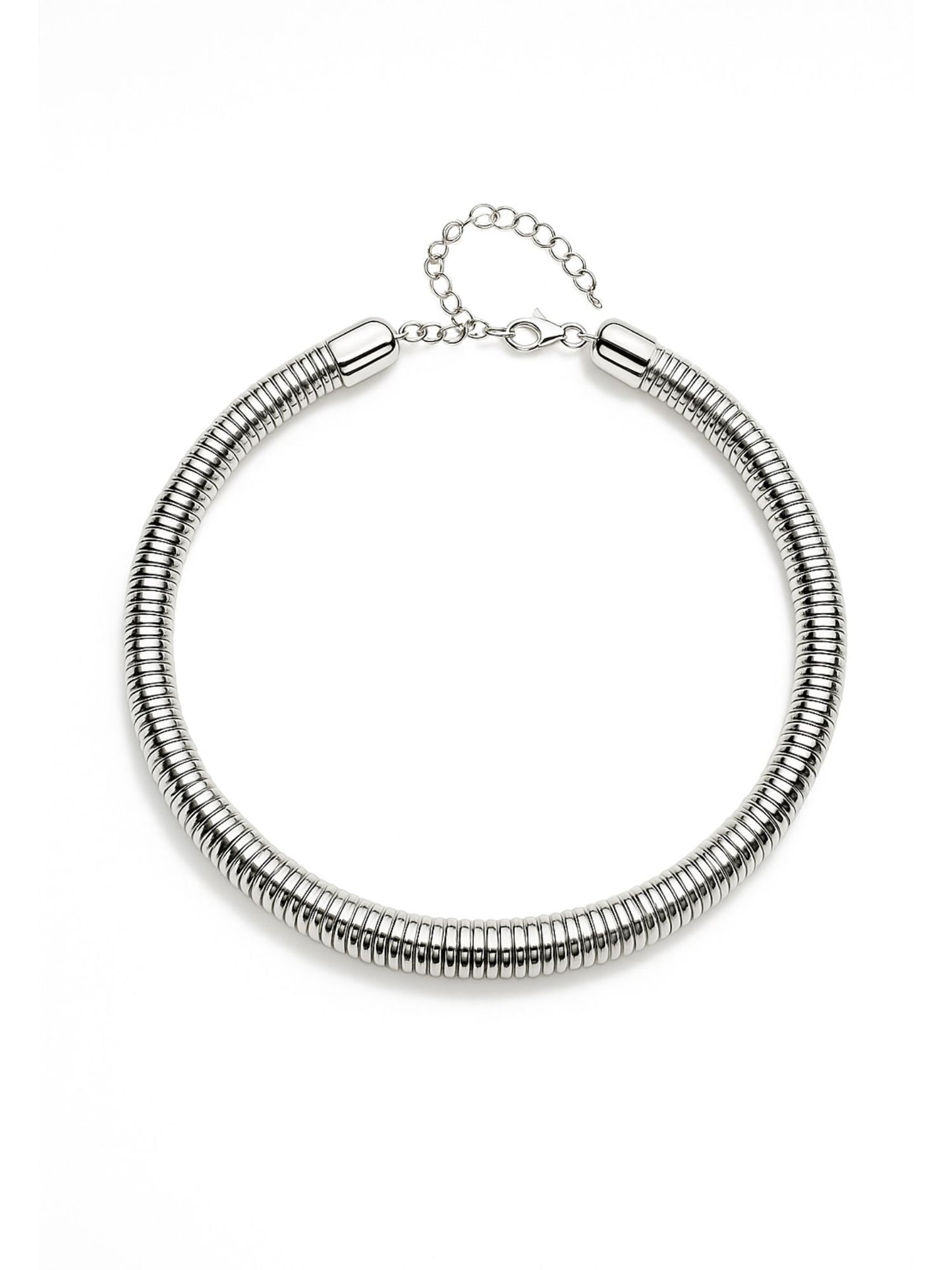 Silver Coil Choker Necklace for Women | Western