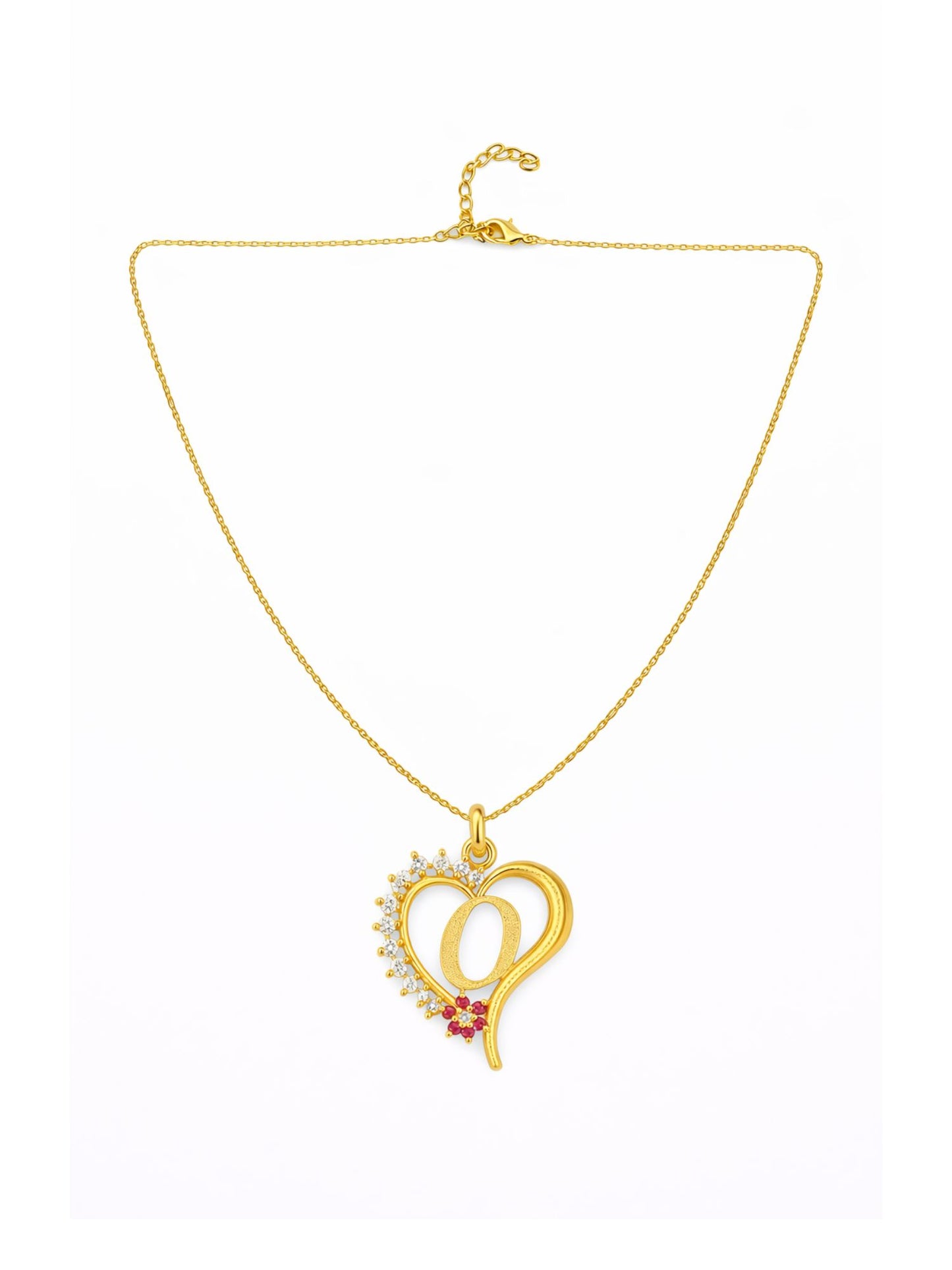 A To Z Letter Heart Initial Gold Short Necklace for Women