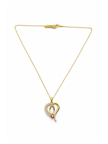A To Z Letter Heart Initial Gold Short Necklace for Women