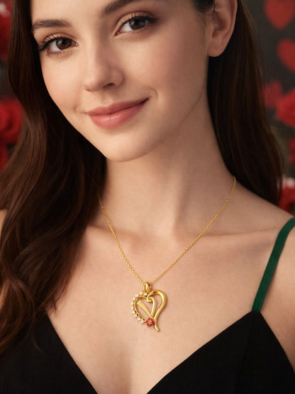 A To Z Letter Heart Initial Gold Short Necklace for Women