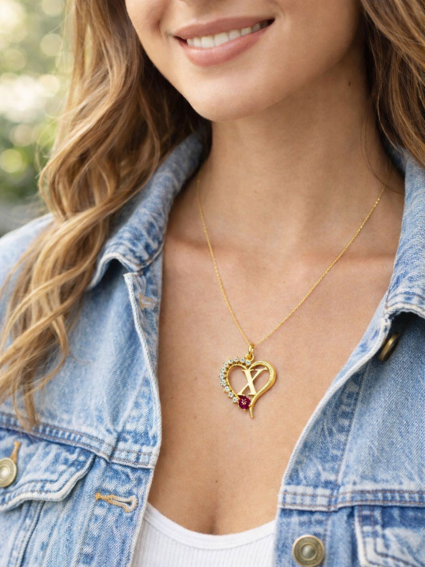 A To Z Letter Heart Initial Gold Short Necklace for Women