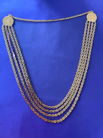 Kolhapuri Pohe-Haar 4 Line Long Necklace