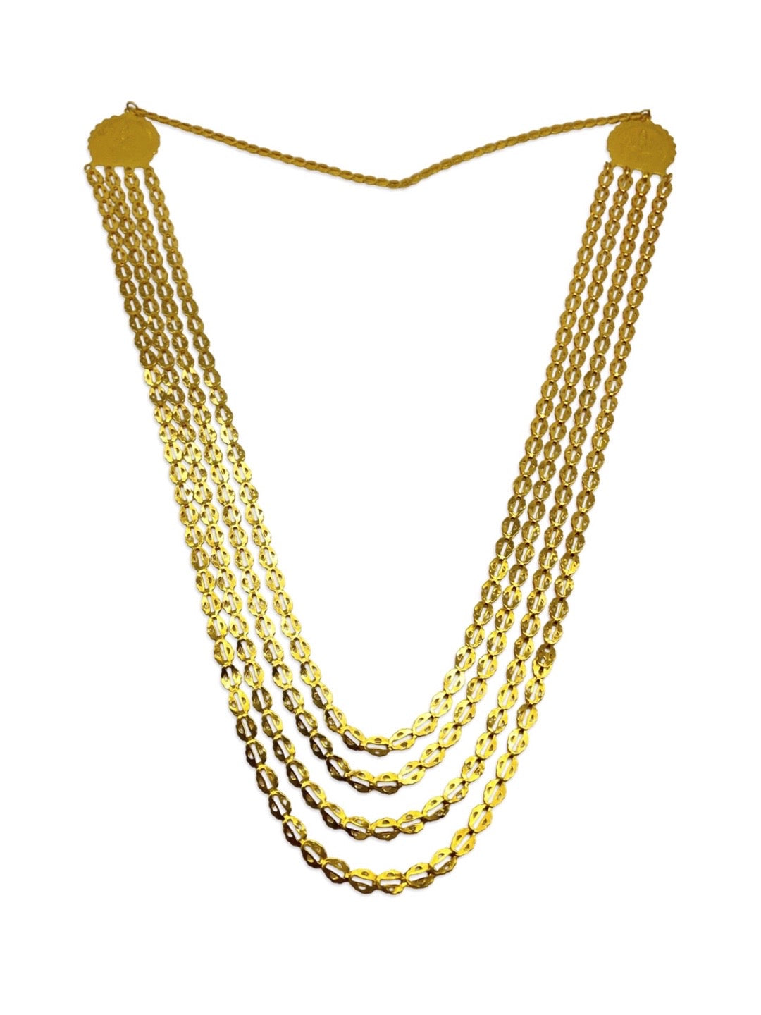 Kolhapuri Pohe-Haar 4 Line Long Necklace