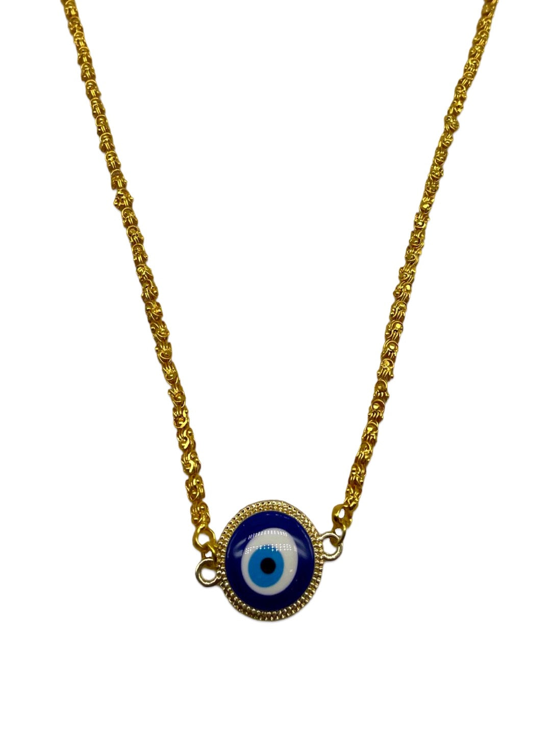 Evil Eye Pendant Chain Short Necklace