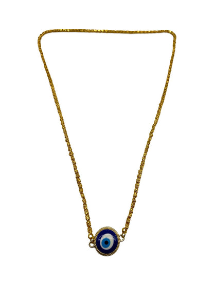 Evil Eye Pendant Chain Short Necklace