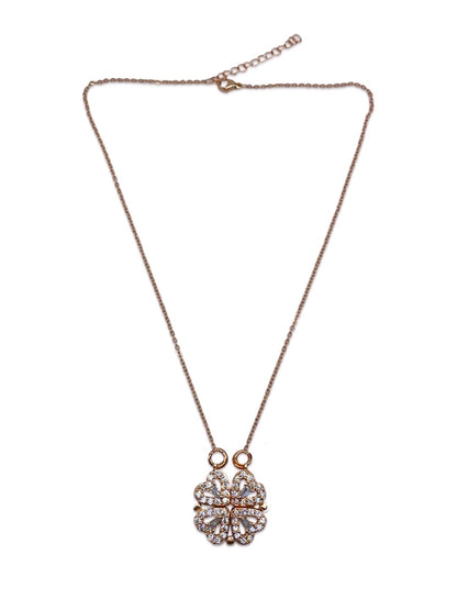 (Wear it 2 ways) Reversible Rose Gold Heart Necklace