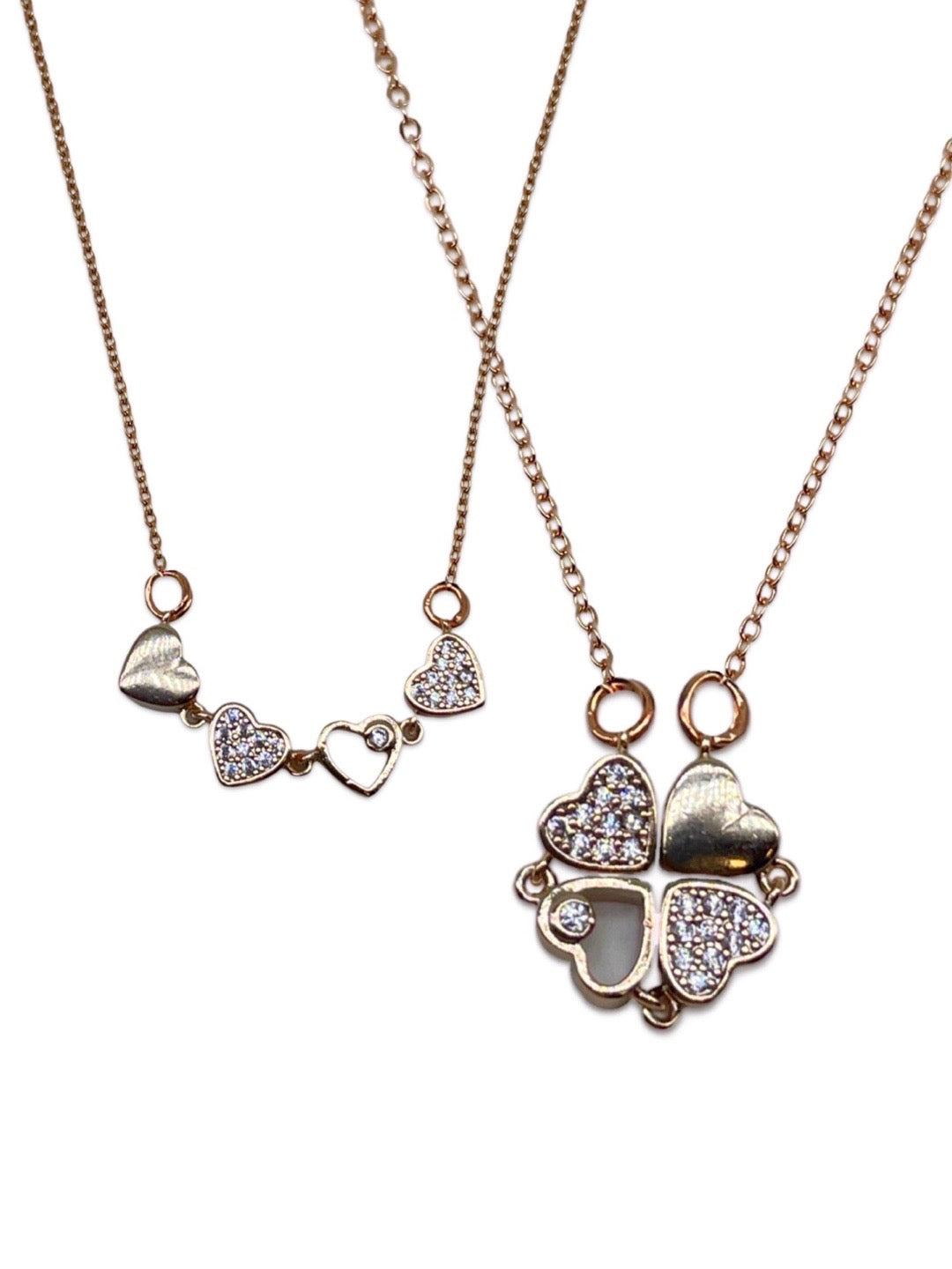 (Wear it 2 ways) Reversible Rose Gold Heart Necklace