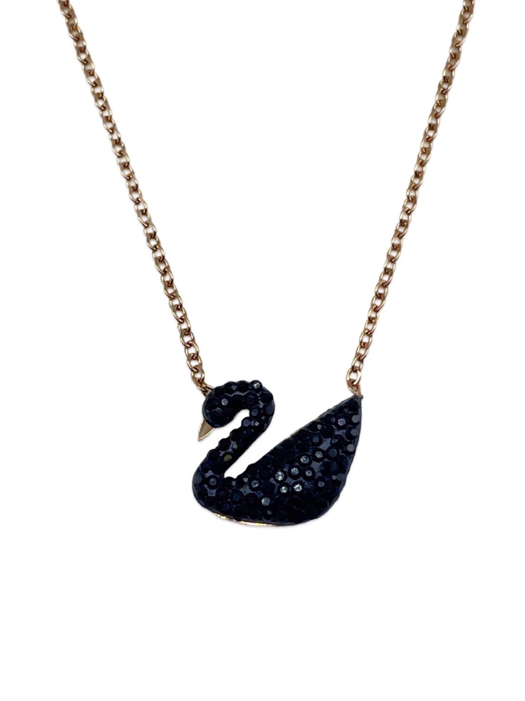 Rose Gold Swan Pendant Necklace Design