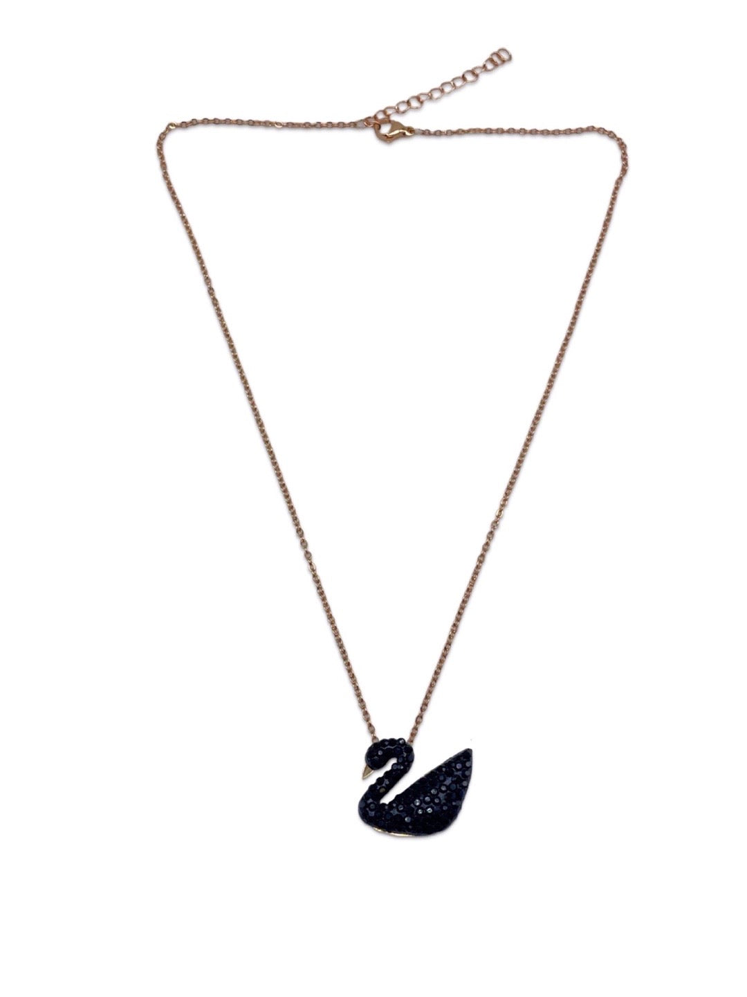 Rose Gold Swan Pendant Necklace Design