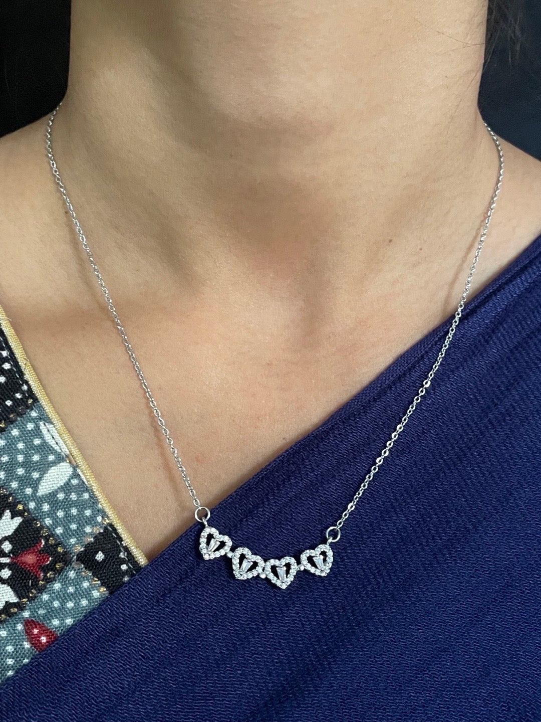 Reversible Silver Heart Necklace