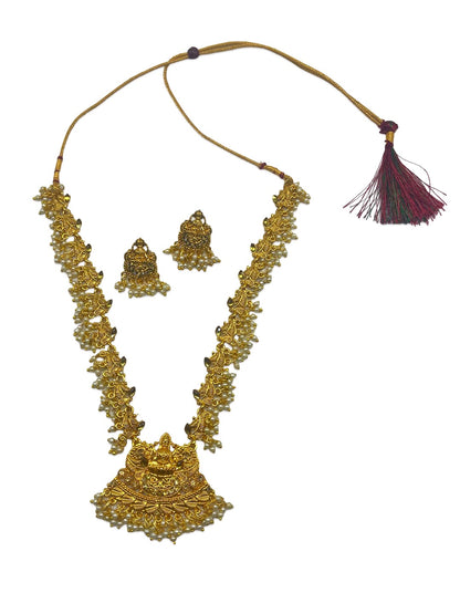 Laxmi Pearl Necklace Set Temple Jewelry