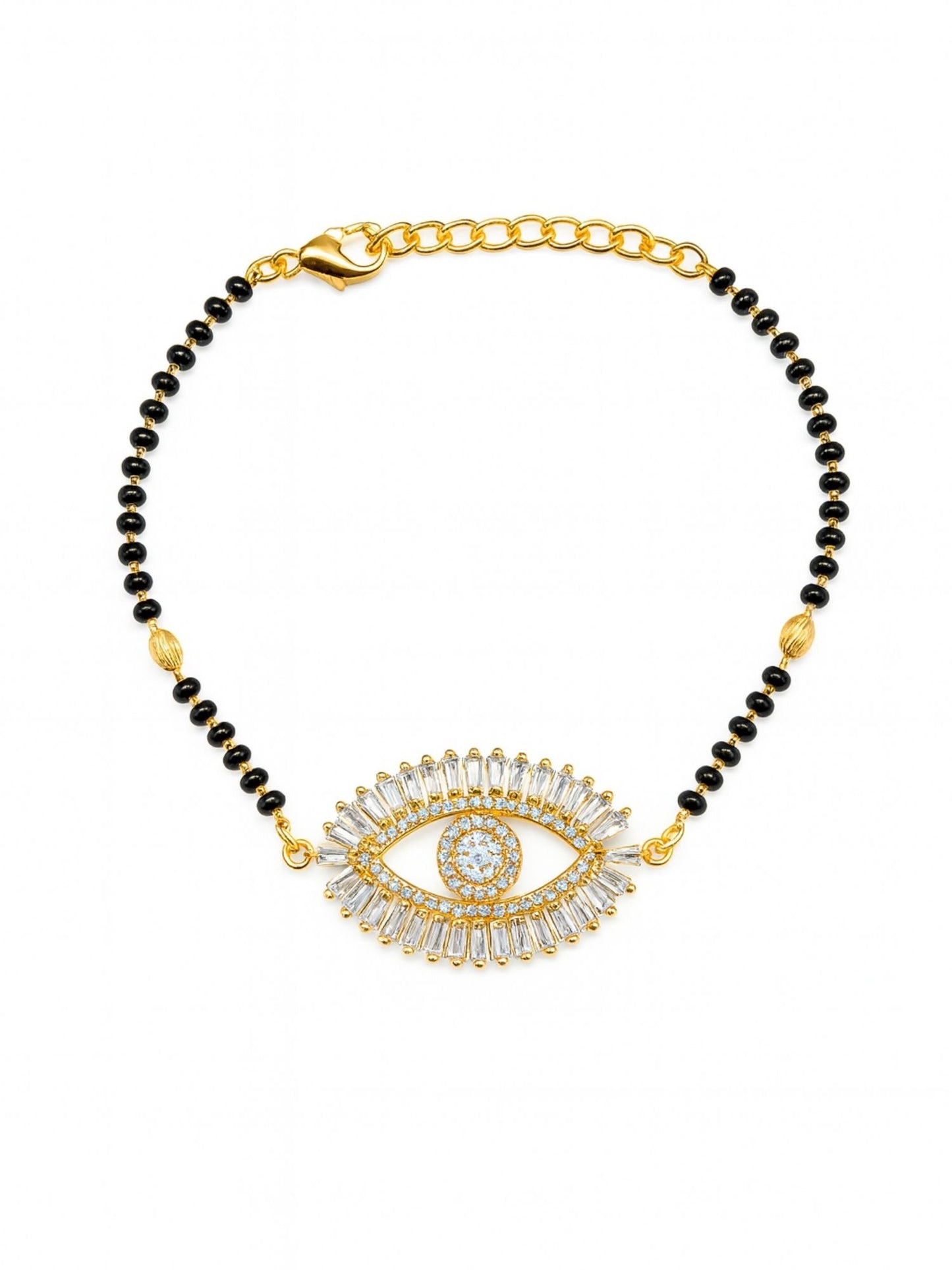 American Diamond Evil Eye Mangalsutra Bracelet
