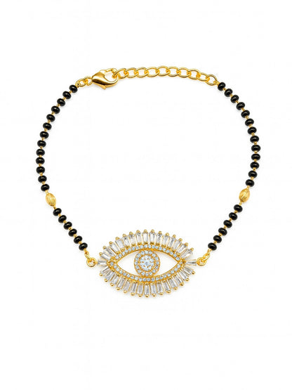 American Diamond Evil Eye Mangalsutra Bracelet