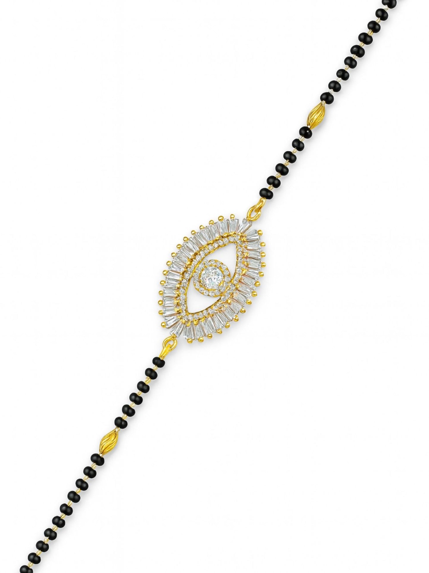 American Diamond Evil Eye Mangalsutra Bracelet