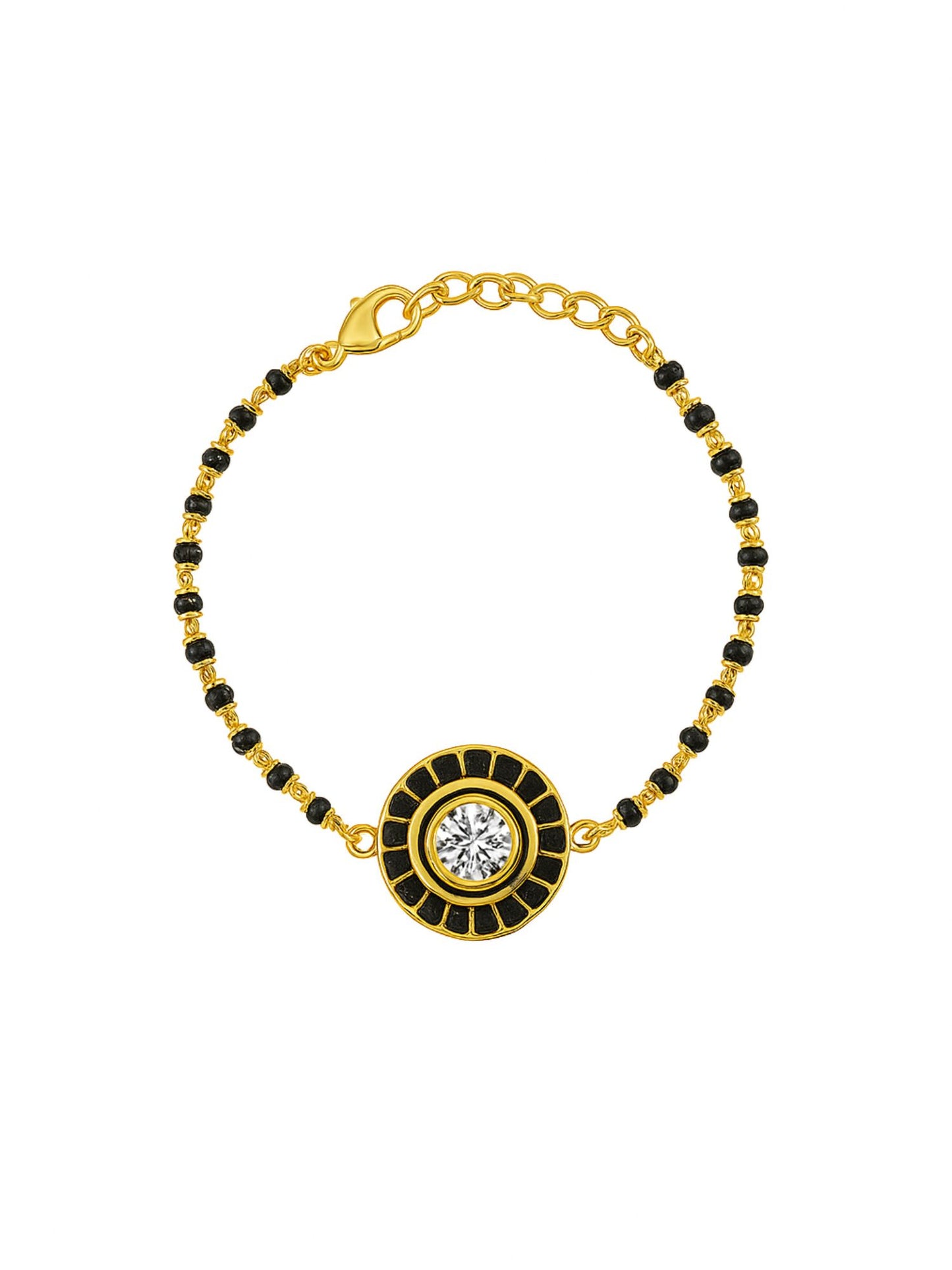 Kundan Round Shape Mangalsutra Bracelet