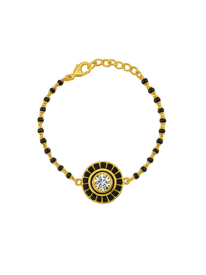 Kundan Round Shape Mangalsutra Bracelet