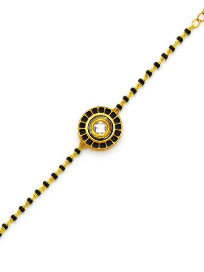 Kundan Round Shape Mangalsutra Bracelet
