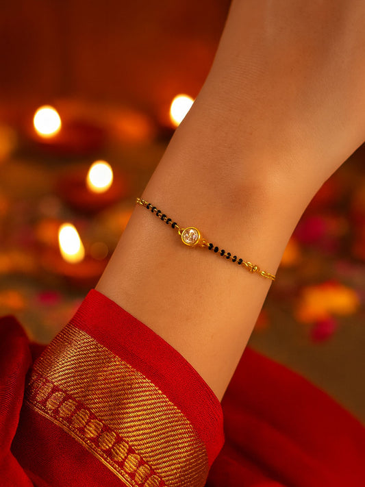 Round Diamond Mangalsutra Bracelet