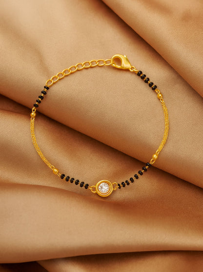 Round Diamond Mangalsutra Bracelet