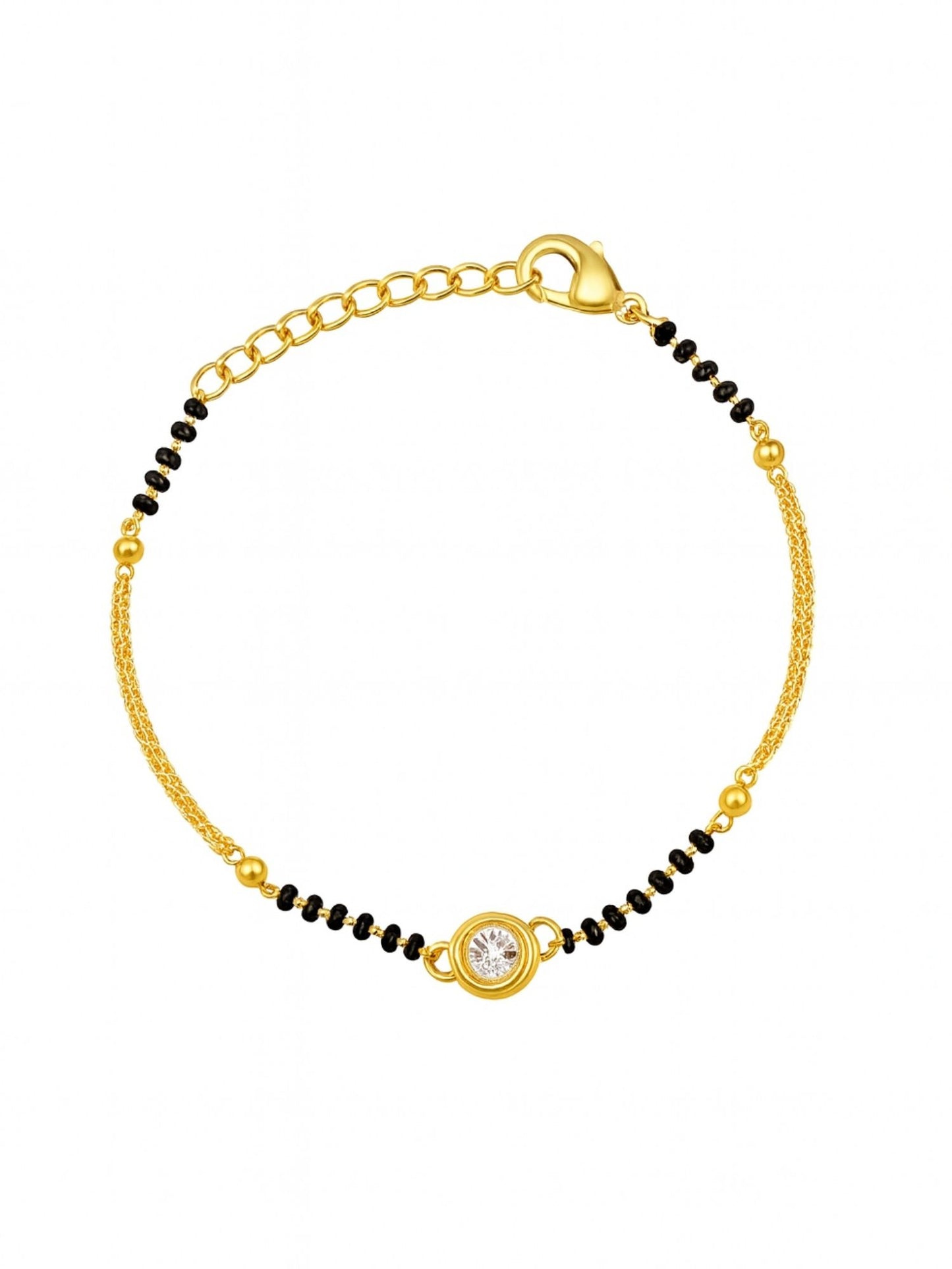 Round Diamond Mangalsutra Bracelet