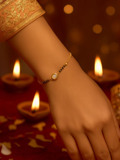 Round Diamond Mangalsutra Bracelet