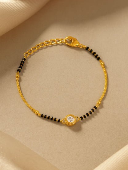 Round Diamond Mangalsutra Bracelet