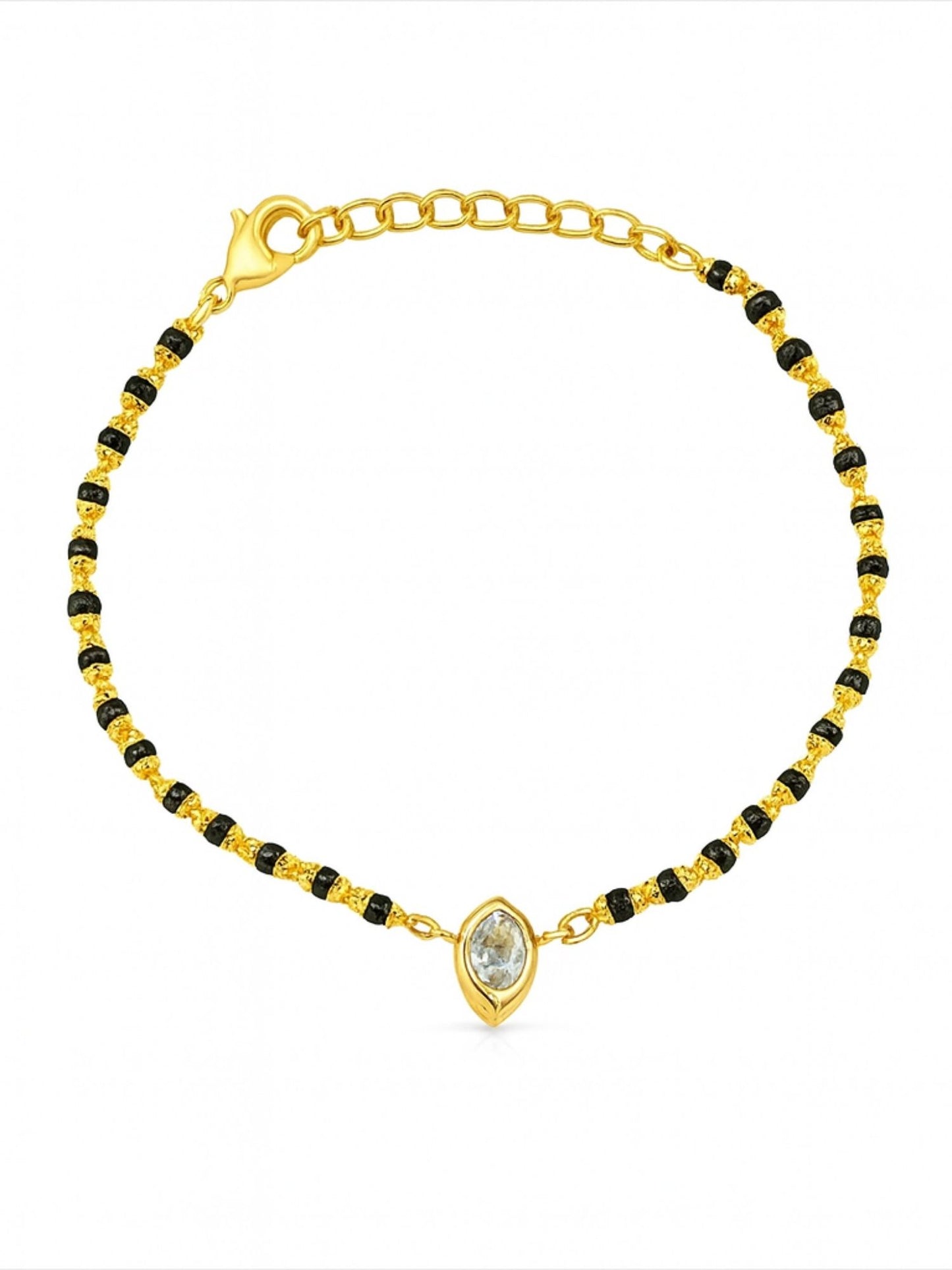 Oval Diamond Mangalsutra Bracelet