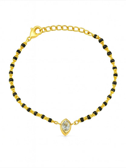 Oval Diamond Mangalsutra Bracelet