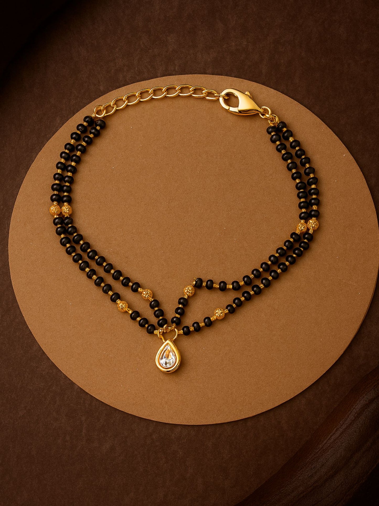 Drop Diamond Mangalsutra Bracelet