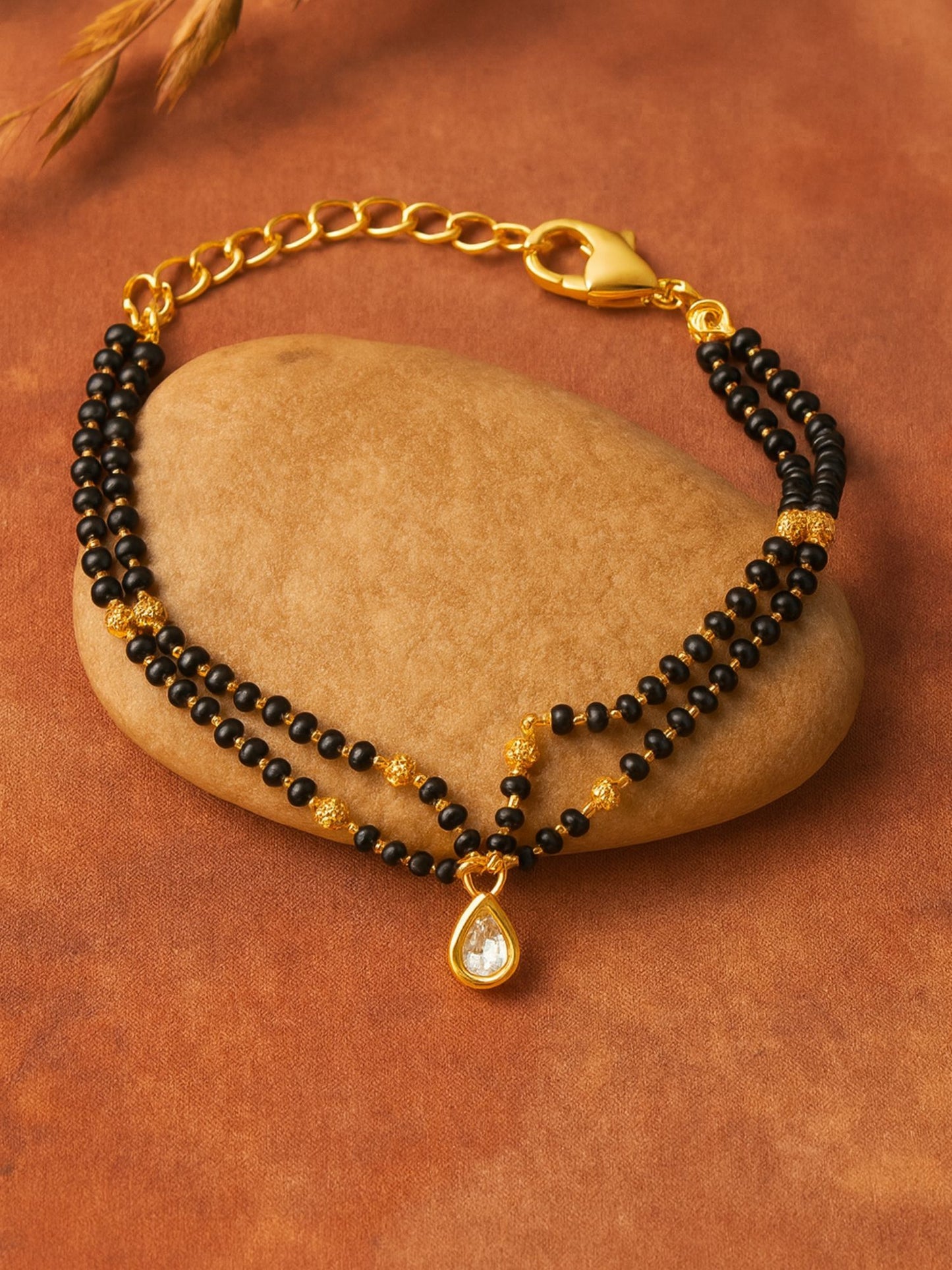 Drop Diamond Mangalsutra Bracelet