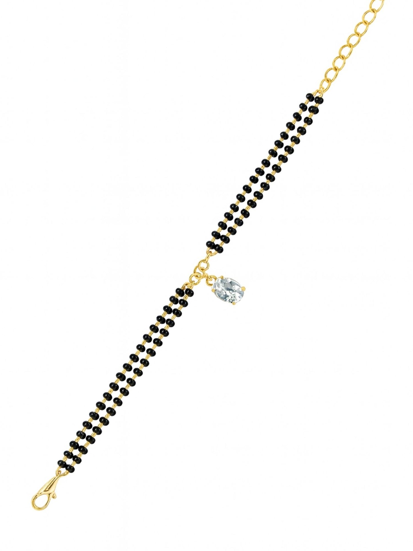 Oval Shape Diamond Mangalsutra Bracelet