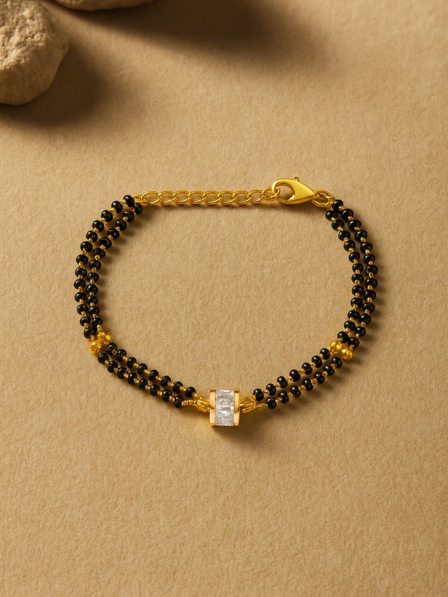 American Diamond Barrel Mangalsutra Bracelet