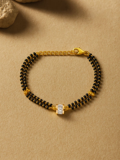 American Diamond Barrel Mangalsutra Bracelet