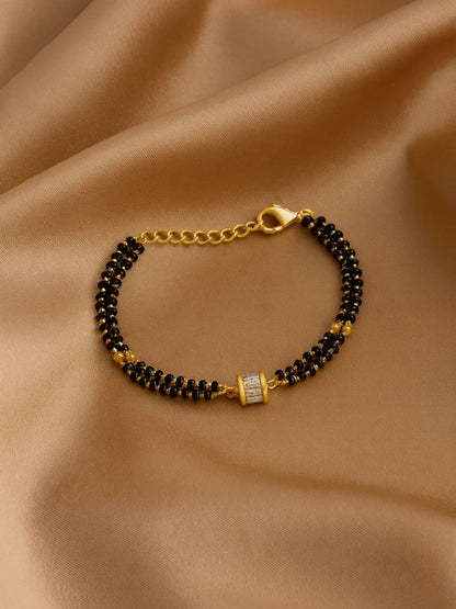 American Diamond Barrel Mangalsutra Bracelet