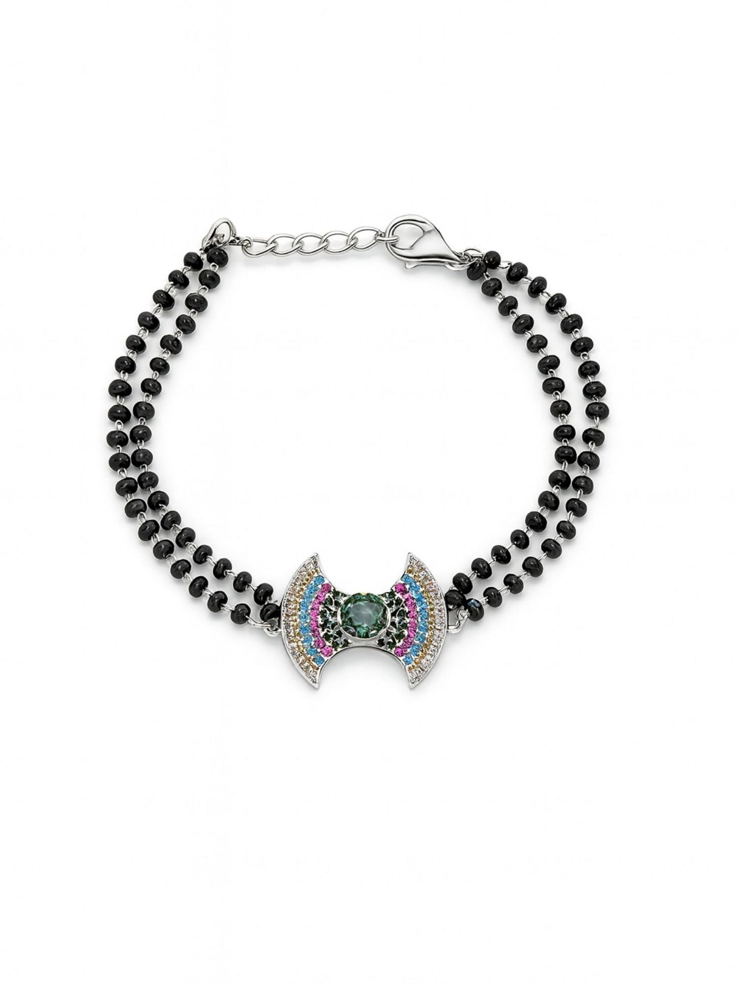 American Diamond Bow Mangalsutra Bracelet