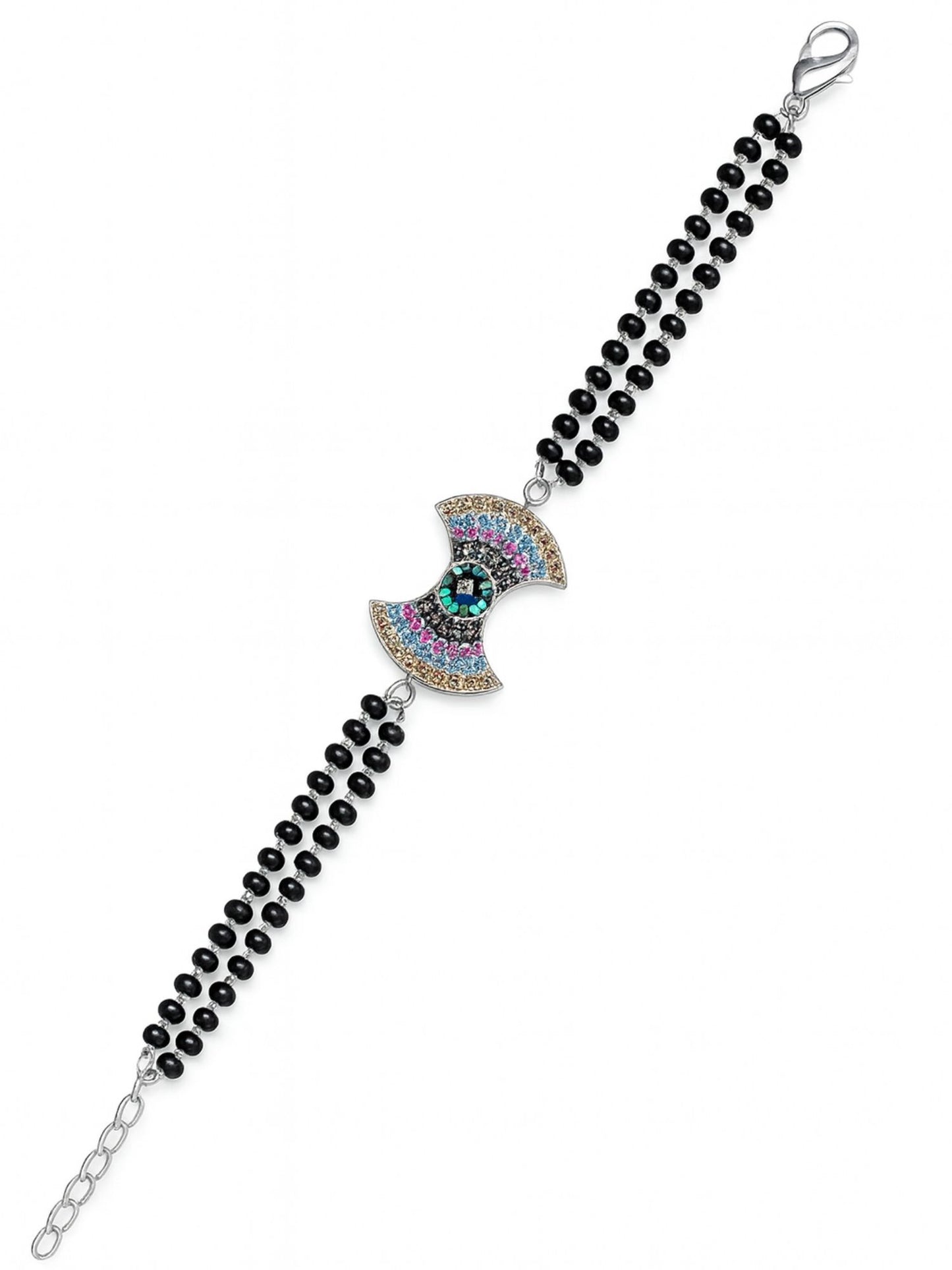 American Diamond Bow Mangalsutra Bracelet