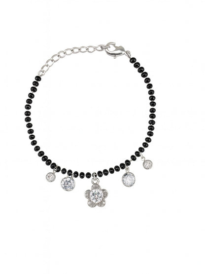 American Diamond Flower Mangalsutra Bracelet