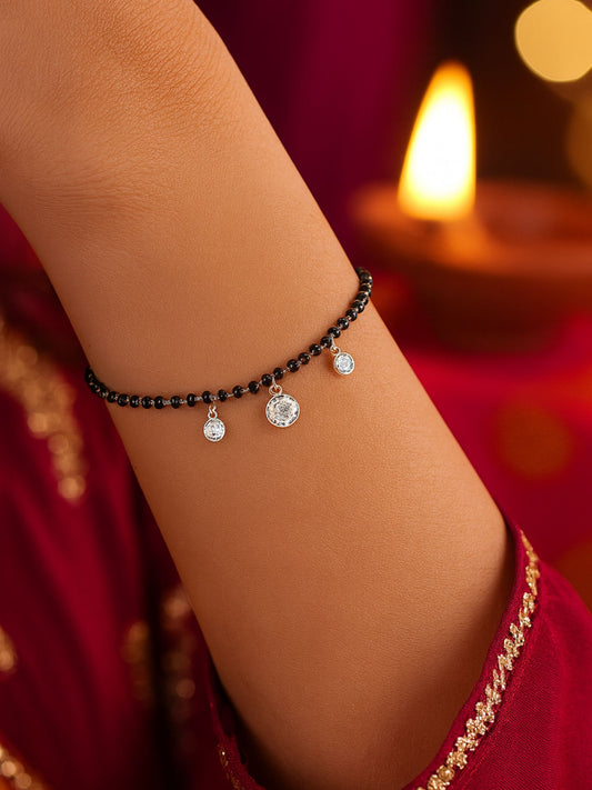 American Diamond Drops Mangalsutra Bracelet