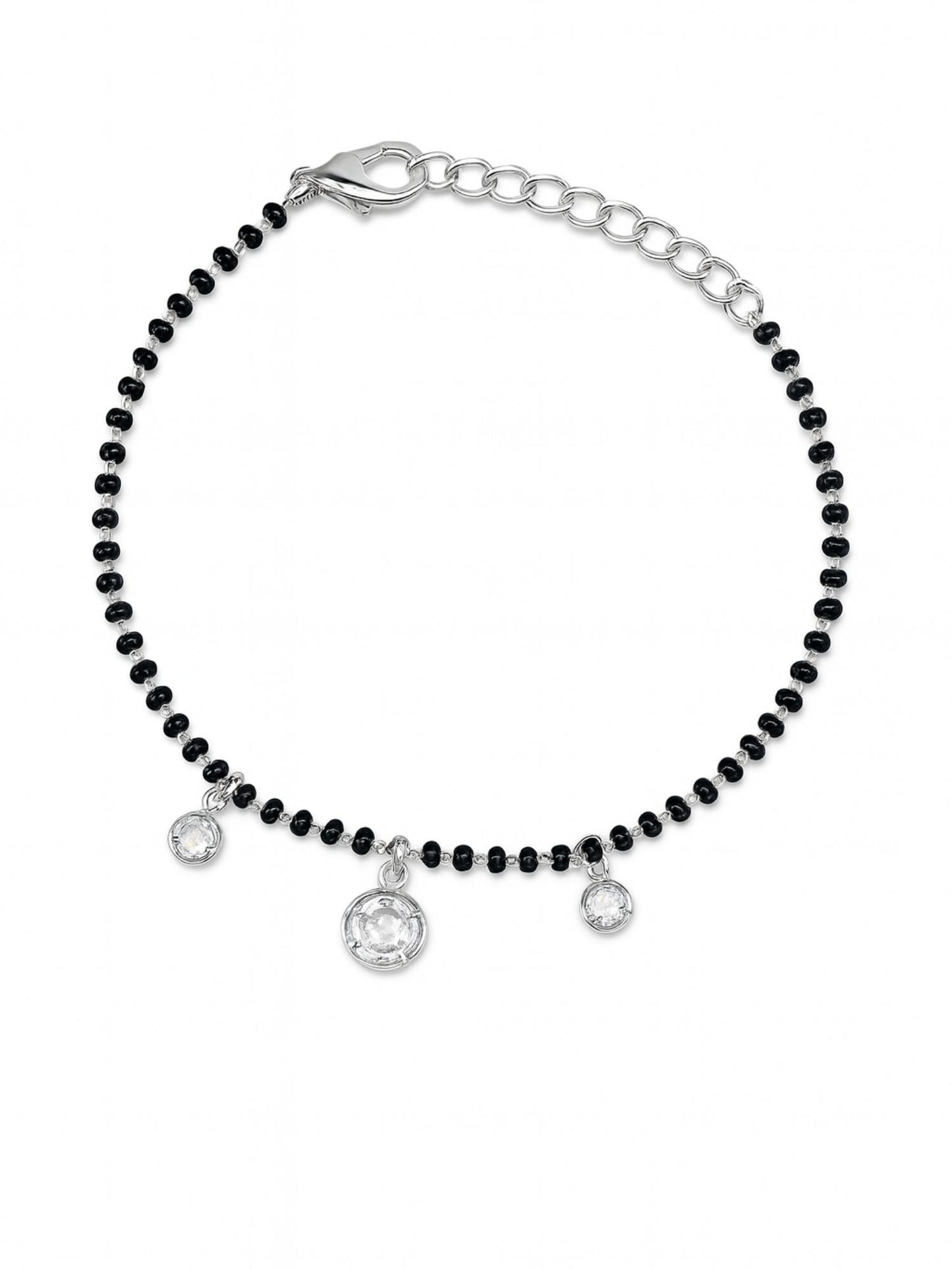 American Diamond Drops Mangalsutra Bracelet